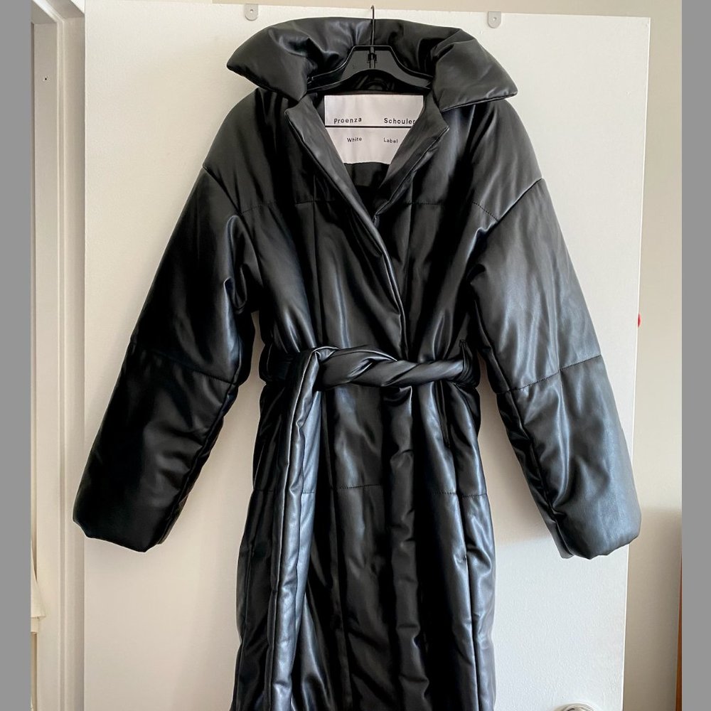 NWT Proenza Schouler Vegan Faux Leather Puffer Coat  - SZ S